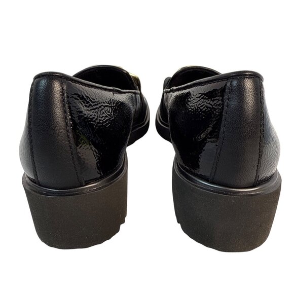 Munro Women's Viv Black Patent Leather Gold Accent Platform Loafer Size 5 M - Picture 7 of 11